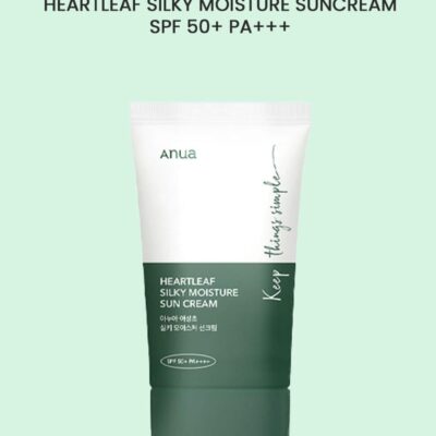 (Korean)Anua Heartleaf Silky Moisture Sun Cream 50ml SPF50+PA++++ 아누아 어성초 실키 모이스처 선크림 50ml SPF50+PA++++