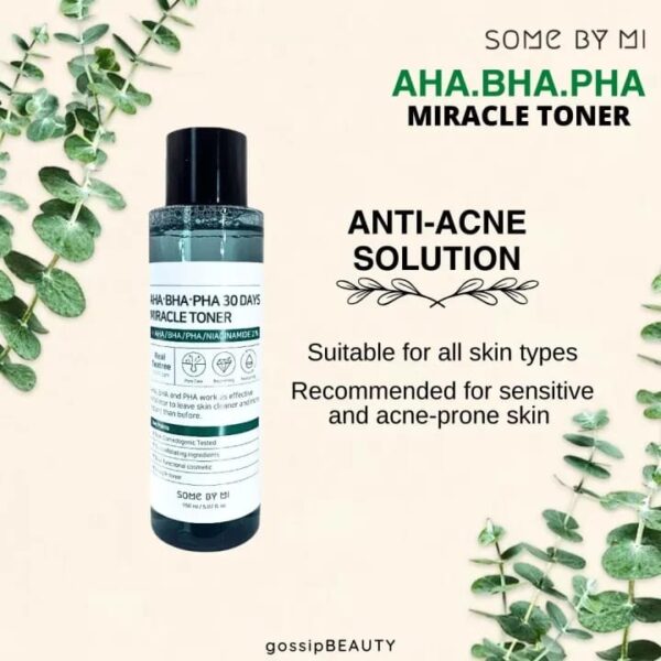 SOME BY MI AHA BHA PHA 30 Days Miracle Toner 150ml - Exfoliating Toner with AHA - Image 2
