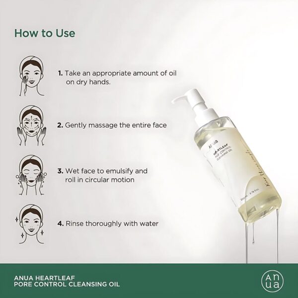 ANUA HEARTLEAF PORE CONTROL CLEANSING OIL 200ML - Image 2