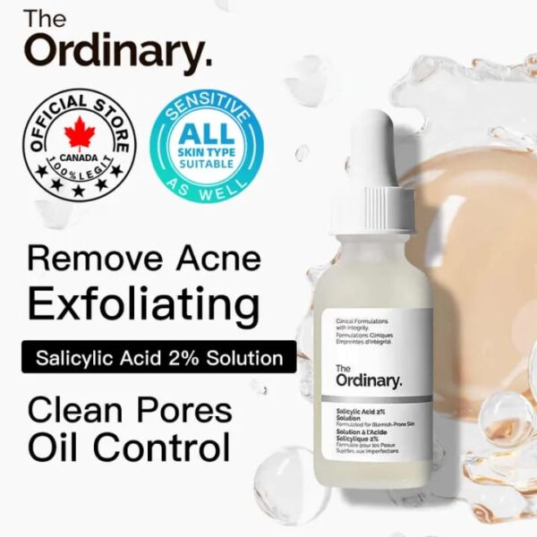 The Ordinary Salicylic Acid 2%. Solution,Formulated forTreatmentingAcne-Prone  30ml - Image 6