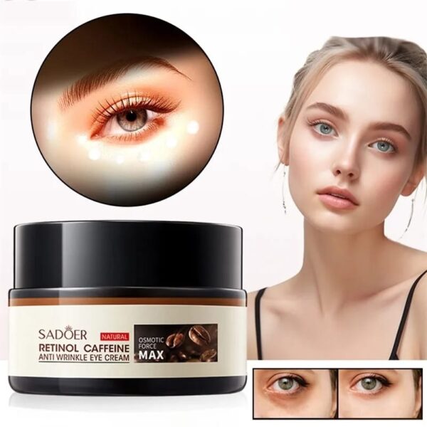 Sadoer Hydrating Retinol Caffeine Anti-Wrinkle Cream,Anti-Aging Eye Cream for Dark Circles & Puffiness Eye Cream  20g - Image 12