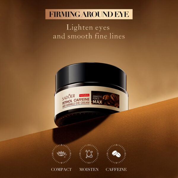 Sadoer Hydrating Retinol Caffeine Anti-Wrinkle Cream,Anti-Aging Eye Cream for Dark Circles & Puffiness Eye Cream  20g - Image 6