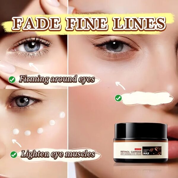 Sadoer Hydrating Retinol Caffeine Anti-Wrinkle Cream,Anti-Aging Eye Cream for Dark Circles & Puffiness Eye Cream  20g - Image 7