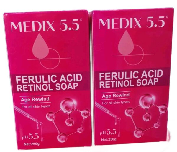 (NEW)MEDIX 5.5 FERULIC ACID RETINOL SOAP for Age Rewind,Age Rewind(250g) - Image 2