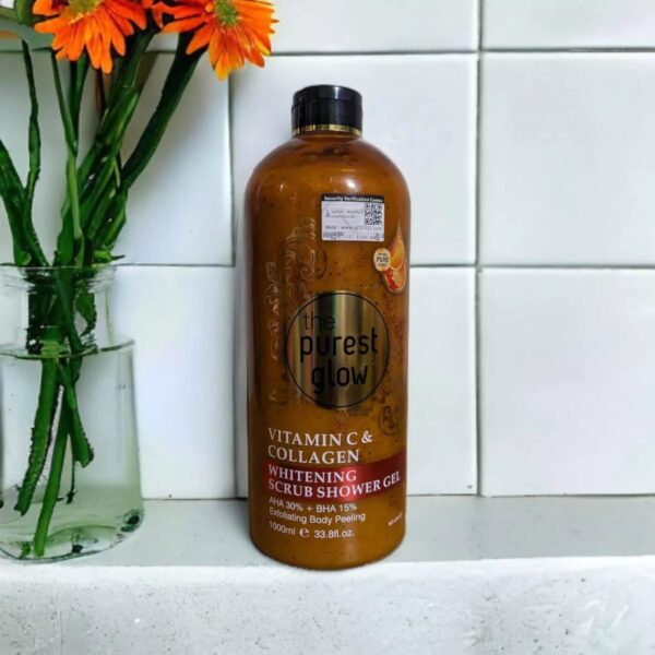 THE PUREST GLOW" Vitamin C & Collagen Whitening Exfoliating Shower Gel - Image 5