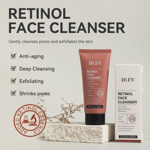 IREV Retinol Collagen Anti-Aging Cleanser Deep Cleansing Exfoliating Face Wash - Image 5