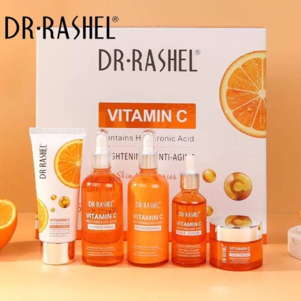 Dr Rashel Vitamin C Skin Care Series , Contains Hyaluronic Acid, Anti Aging and Collagen Essence ( Pack Of 5 Piece Set ) (+ 1 Pcs of  Mask gift) - Image 5