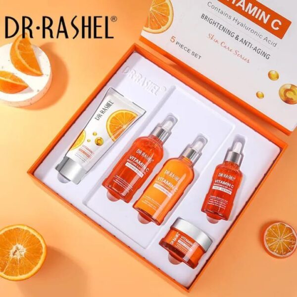 Dr Rashel Vitamin C Skin Care Series , Contains Hyaluronic Acid, Anti Aging and Collagen Essence ( Pack Of 5 Piece Set ) (+ 1 Pcs of  Mask gift) - Image 3