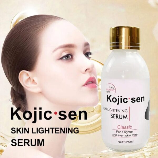 125ml Kojic Sen Whitening Serum Strong Brightening Fade Stubborn Dark Spots and 50g Lightening Face Cream Set For Black Skin - Image 3