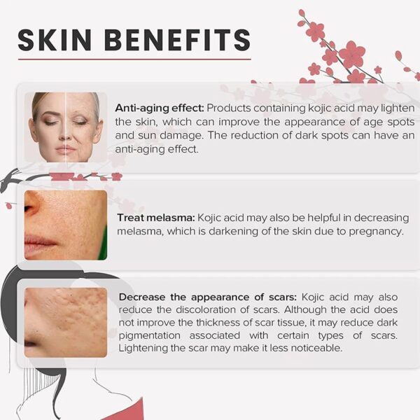 125ml Kojic Sen Whitening Serum Strong Brightening Fade Stubborn Dark Spots and 50g Lightening Face Cream Set For Black Skin - Image 2