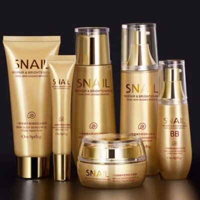 (Original)6pcs Snail Anti-aging Skin Care Sets Moisturizing Facial Set Skincare Products