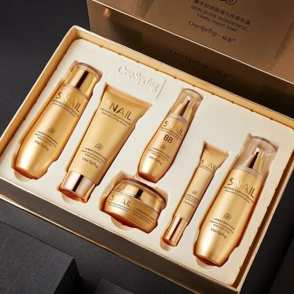 (Original)6pcs Snail Anti-aging Skin Care Sets Moisturizing Facial Set Skincare Products - Image 3