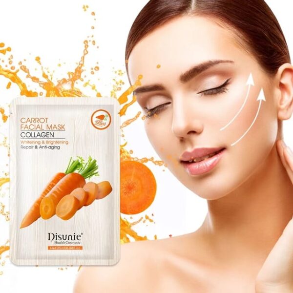 Disunie High Quality Carrot Collagen Facial Sheet Mask - Image 3