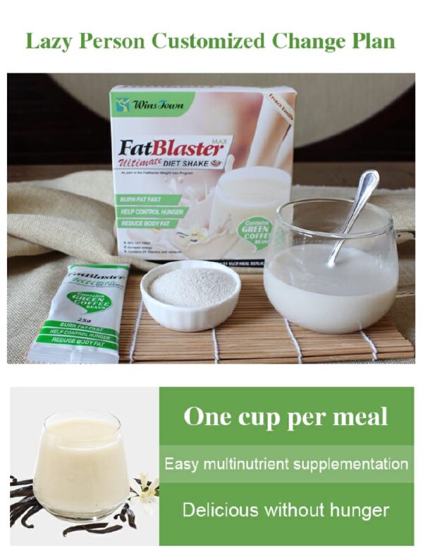 Wins Town  Fat Blaster Vanilla Maximum Ultimate Meal Replacement Diet Shake Containing Green Coffee Beans - Image 5