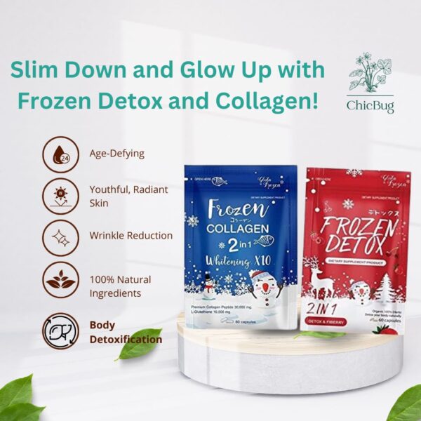 GLUTA FROZEN Detox and Collagen Whitening x10 glutathione - Double Pack, 10000mg - Image 9