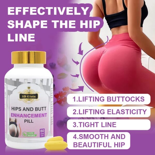 5D Gluta HIPS AND BUTT ENHANCEMENT PILL 60pills - Image 3