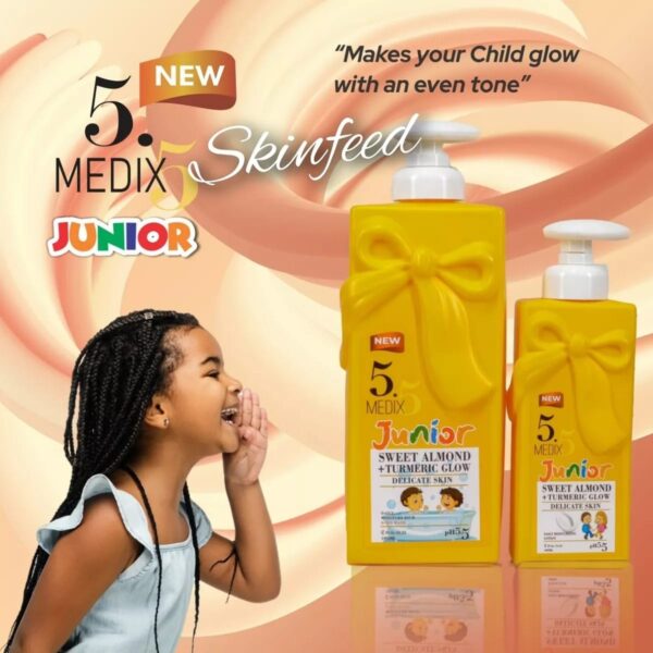 Medix5 Junior Sweet Almond + Tumeric Glow Kids &Teens Moisturizing Lotion & Gel