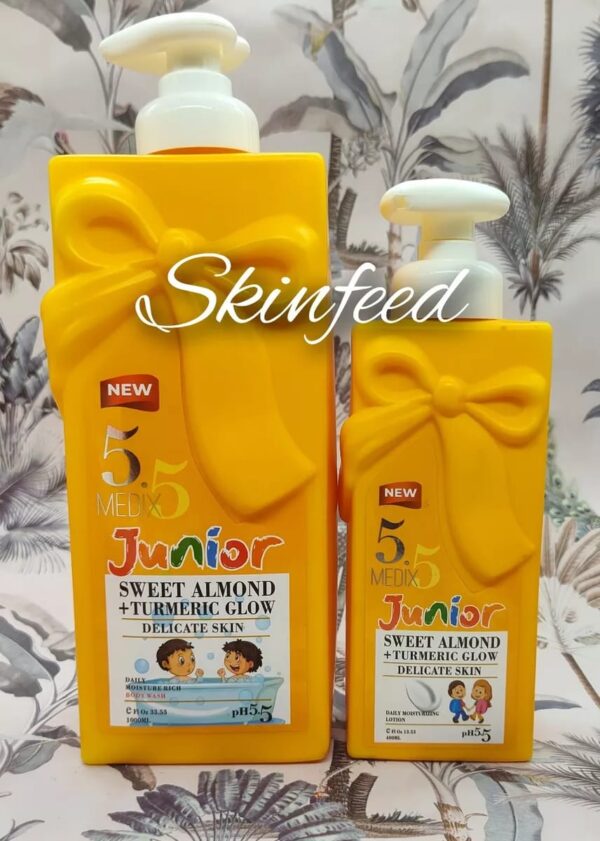 Medix5 Junior Sweet Almond + Tumeric Glow Kids &Teens Moisturizing Lotion & Gel - Image 2