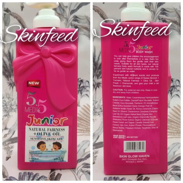 Medix5 Junior Natural Fairness + Olive Oil Kids &Teens Moisturizing Lotion & Gel - Image 3