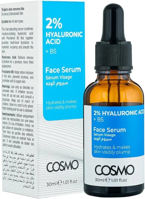 (Original)COSMO DESIGNS 2% Hyaluronic Acid + B5 Face Serum 30ml