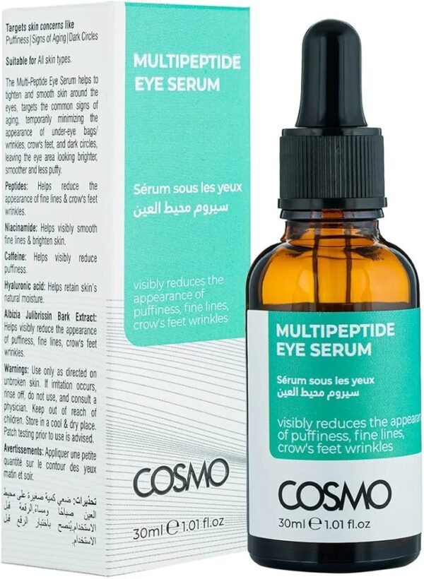 (Original)COSMO DESIGNS Multi-Peptide Eye Serum 30ml For Men & Women - Image 3