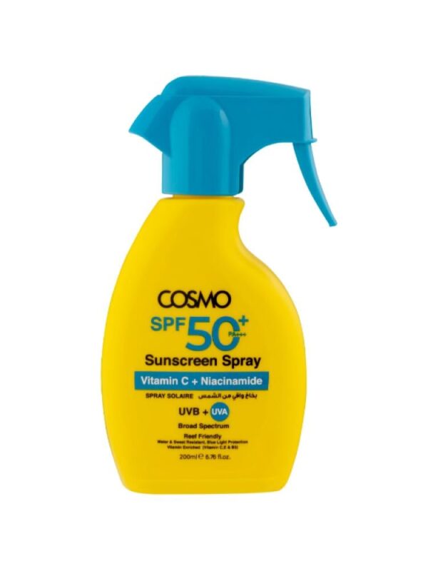 (Original)COSMO DESIGNS Sun Screen Spray SPF 50 + Plus, Vitamin C + Niacinamide,UVA/UVB Broad Spectrum - Image 2