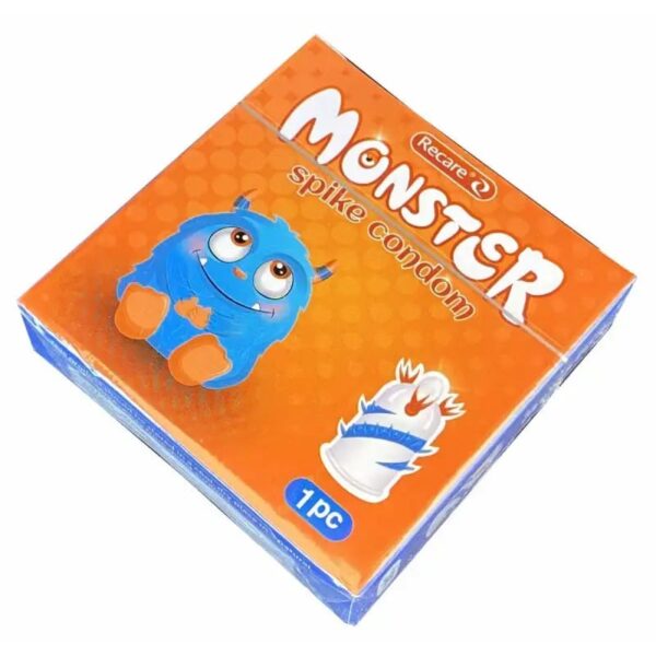 Condom with antennae Recare Monster Orangey Zog 1pc (antennae) - Image 3
