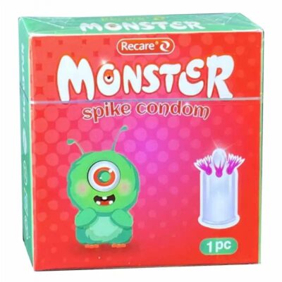 Condom with antennae Recare Monster Raspberry Zee 1pc (spikes)