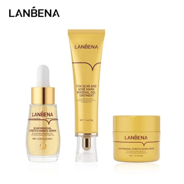 LANBENA Scar Removal and Stretch Marks Cream (Acne Scar Remover Set) - 3PCS - Image 3